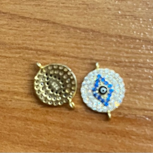 Qty 10 .925 Sterling Silver, Vermeil, Gold Filled & CZ pendant charm connectors - Picture 5 of 16